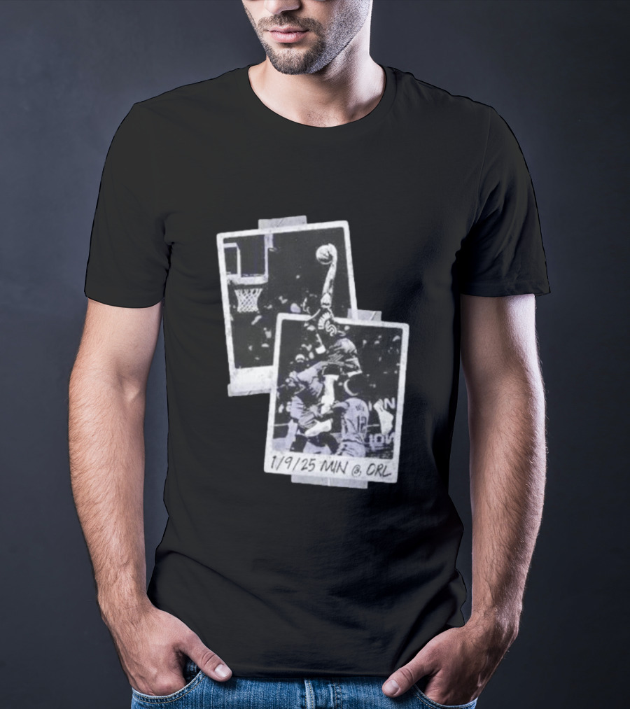 Anthony Edwards Minnesota Timberwolves Slam Dunk 1/9/25 MIN @ ORL T-Shirt