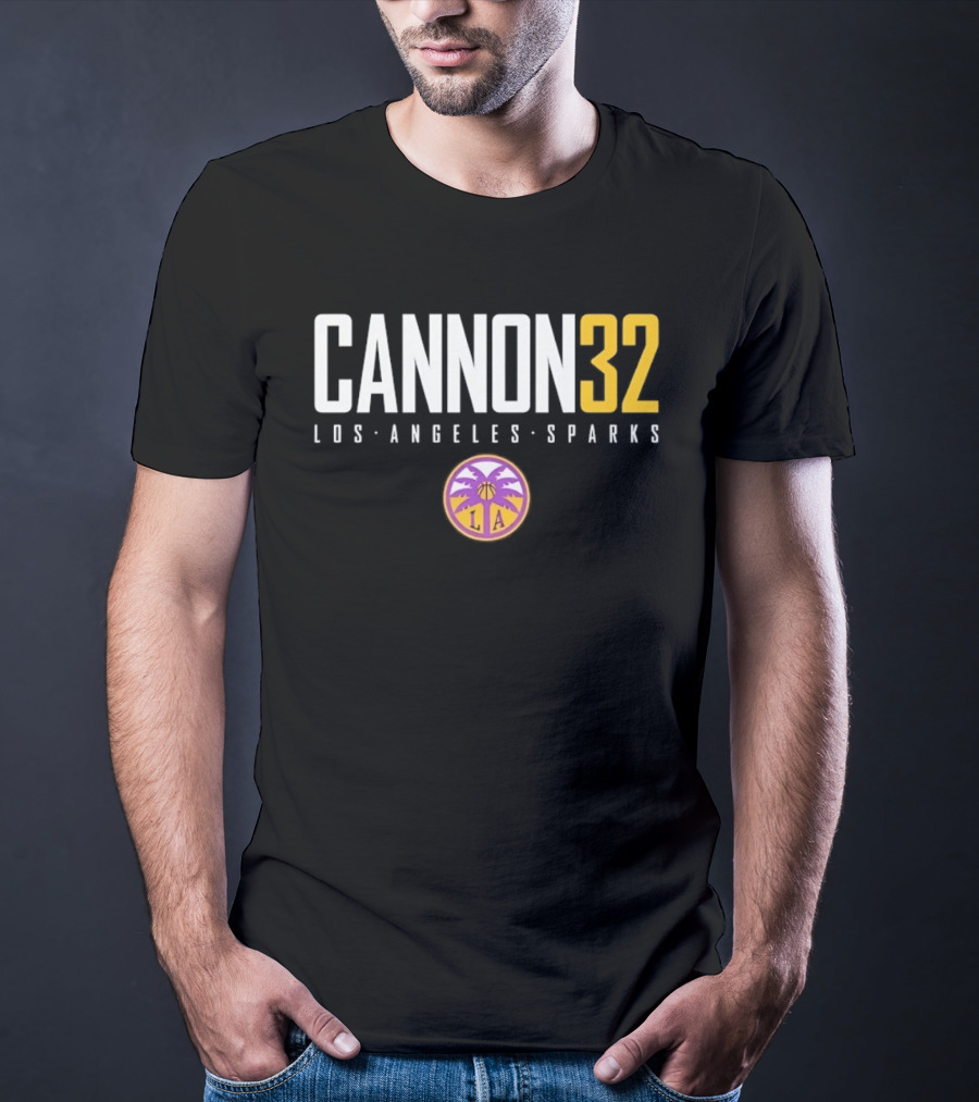 Cannon 32 Los Angeles Sparks WNBA Basketball T-Shirt