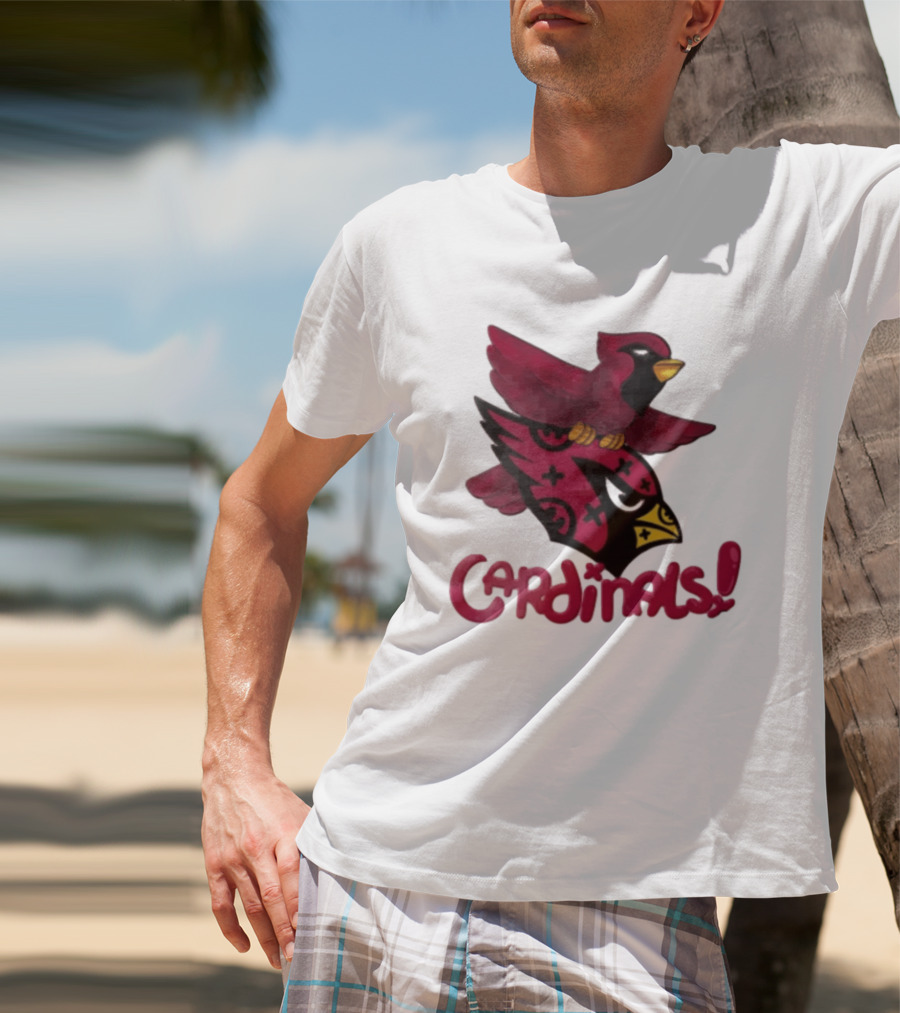 Arizona Cardinals Red Bird Iconic Fan Gear T-Shirt