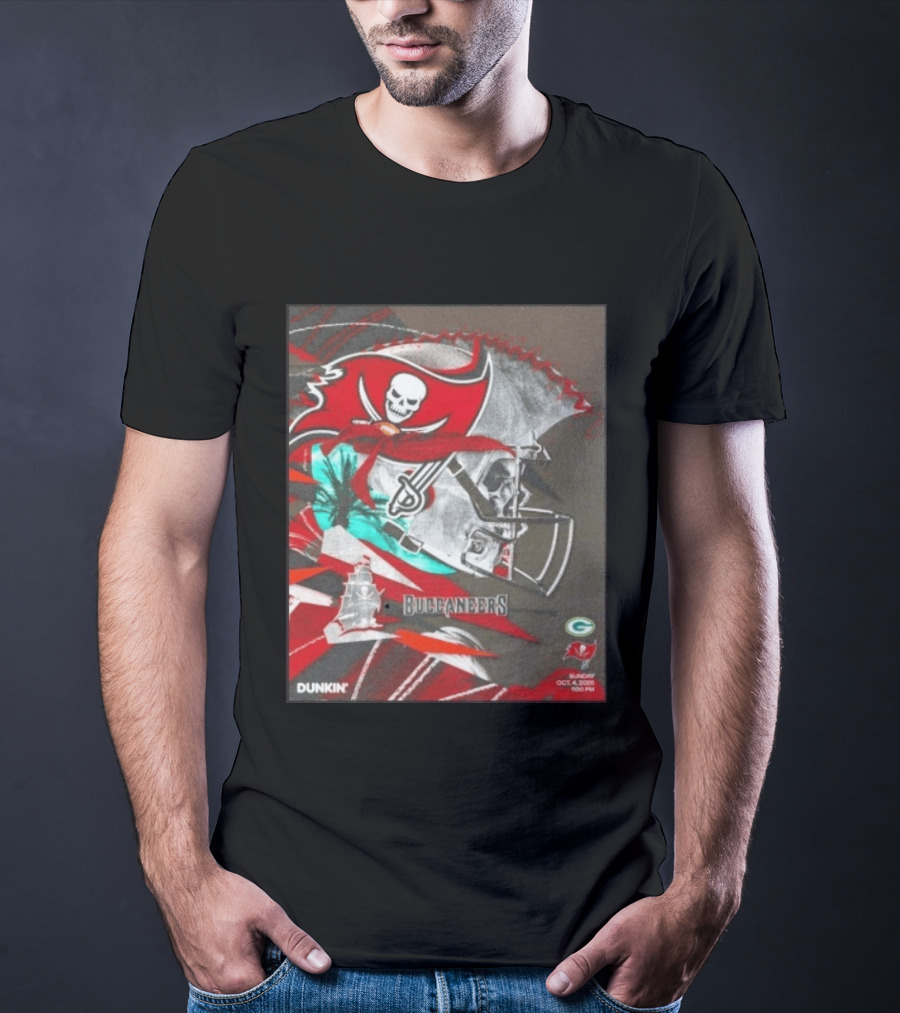 Tampa Bay Buccaneers Vs Green Bay Packers Matchup October 4 2026 Dunkin Promotion T-Shirt