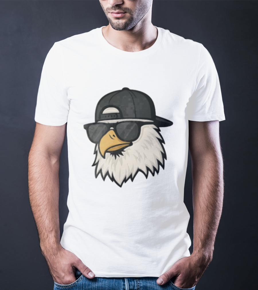 Bald Eagle Cool Sunglasses Hat T-Shirt