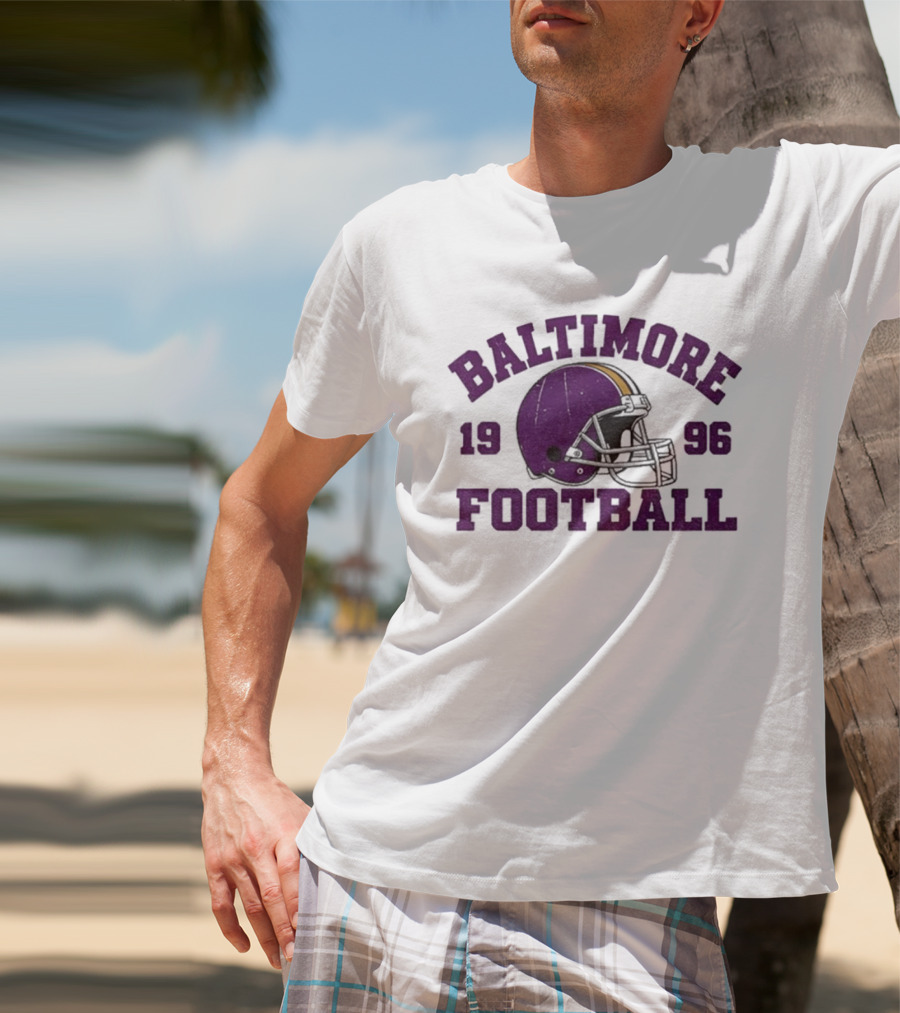 Baltimore Football 1996 Purple Helmet T-Shirt