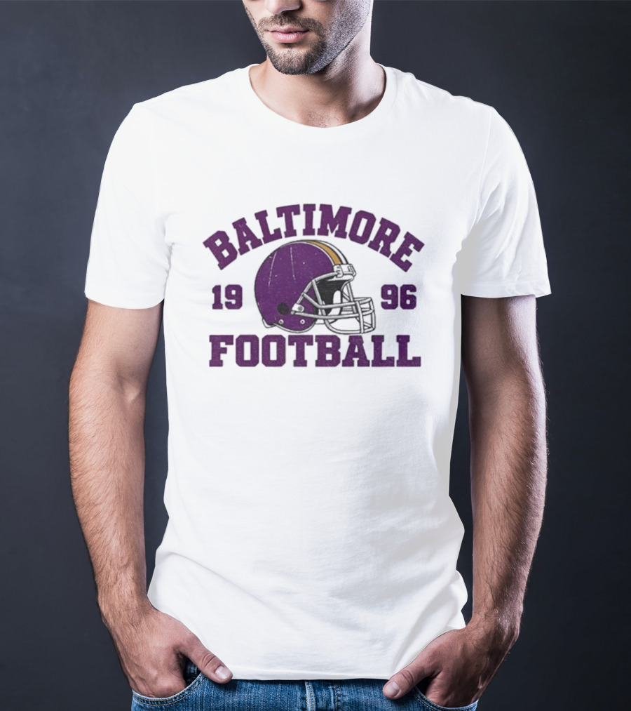 Baltimore Football 1996 Purple Helmet T-Shirt