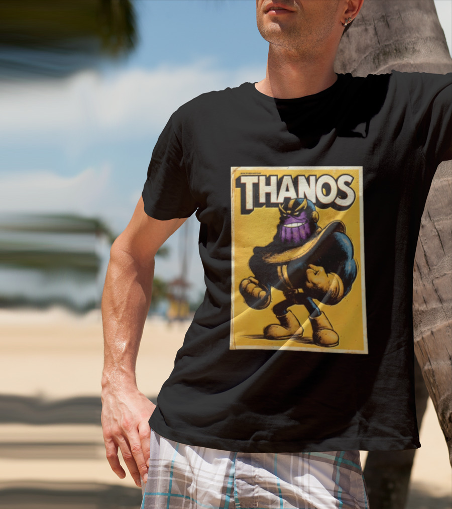 Thanos Marvel Superhero Purple Alien Villain Clenched Fist T-Shirt