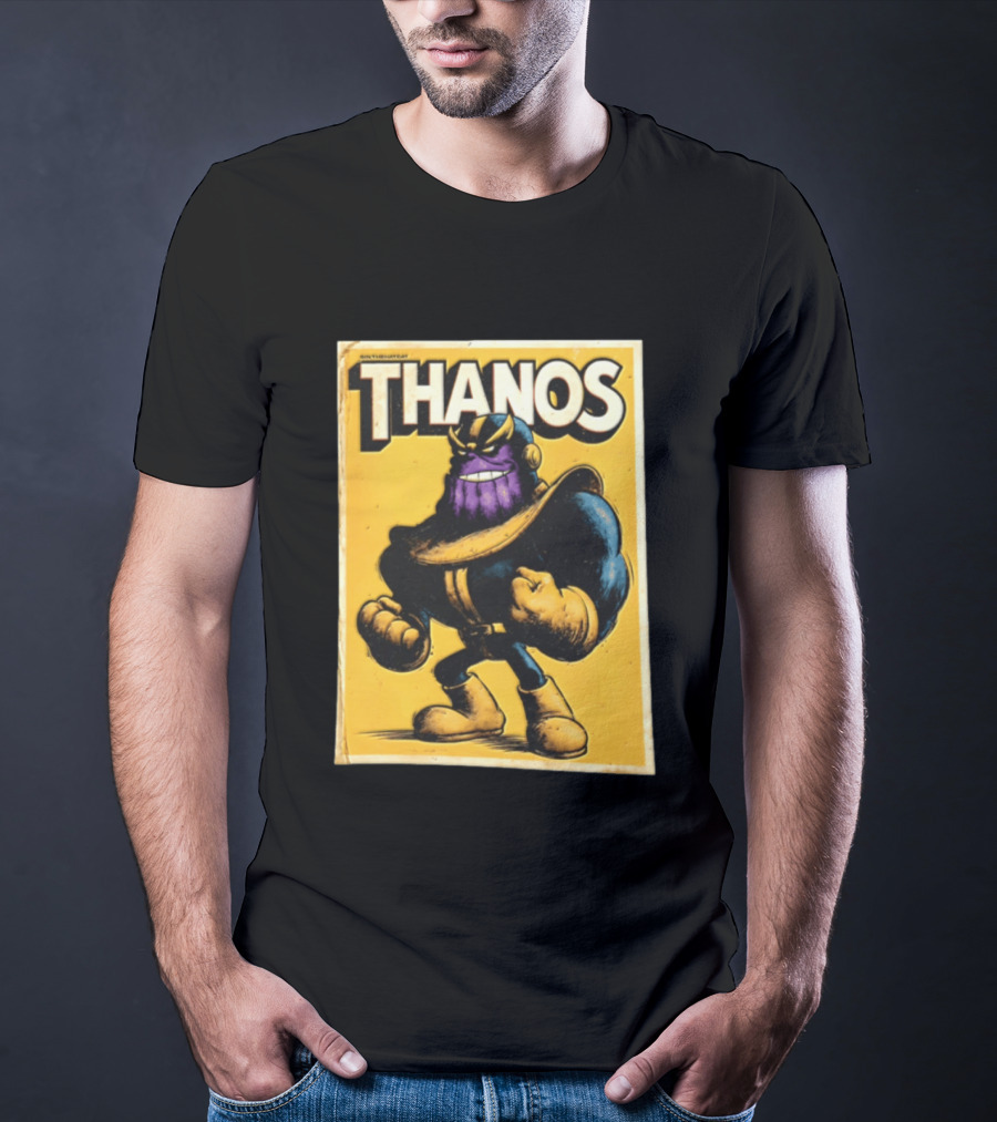 Thanos Marvel Superhero Purple Alien Villain Clenched Fist T-Shirt