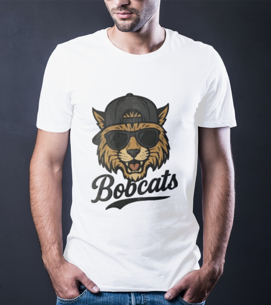 Bobcats Cool Bobcat Sunglasses Baseball Cap T-Shirt