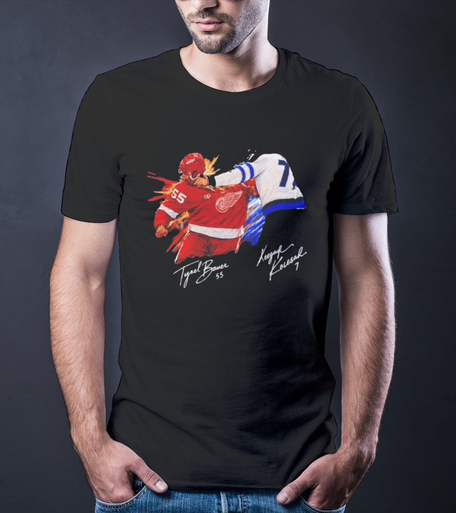 Tyrel Bauer 55 Vs Keegan Kolesar 7 Hockey Clash T-Shirt