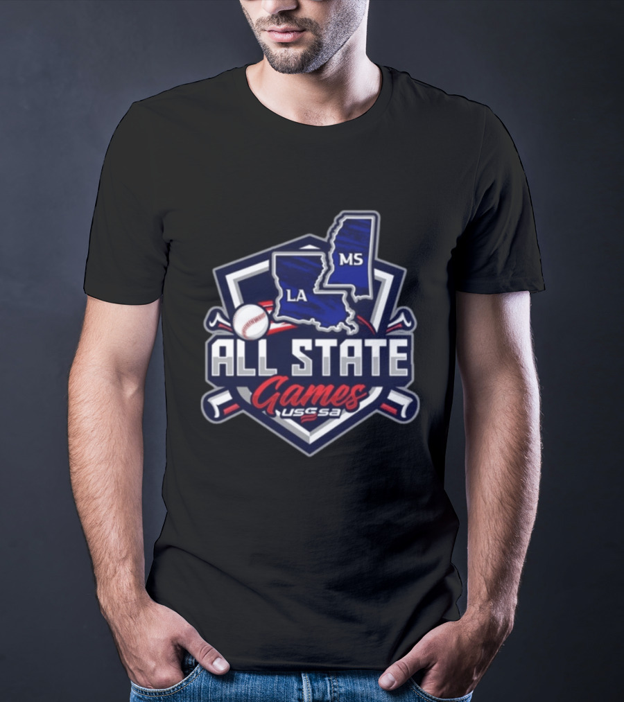 USSSA All State Games Louisiana Mississippi Baseball Event T-Shirt