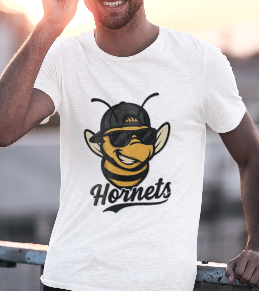 Charlotte Hornets Bee Wearing Sunglasses And Cap T-Shirt