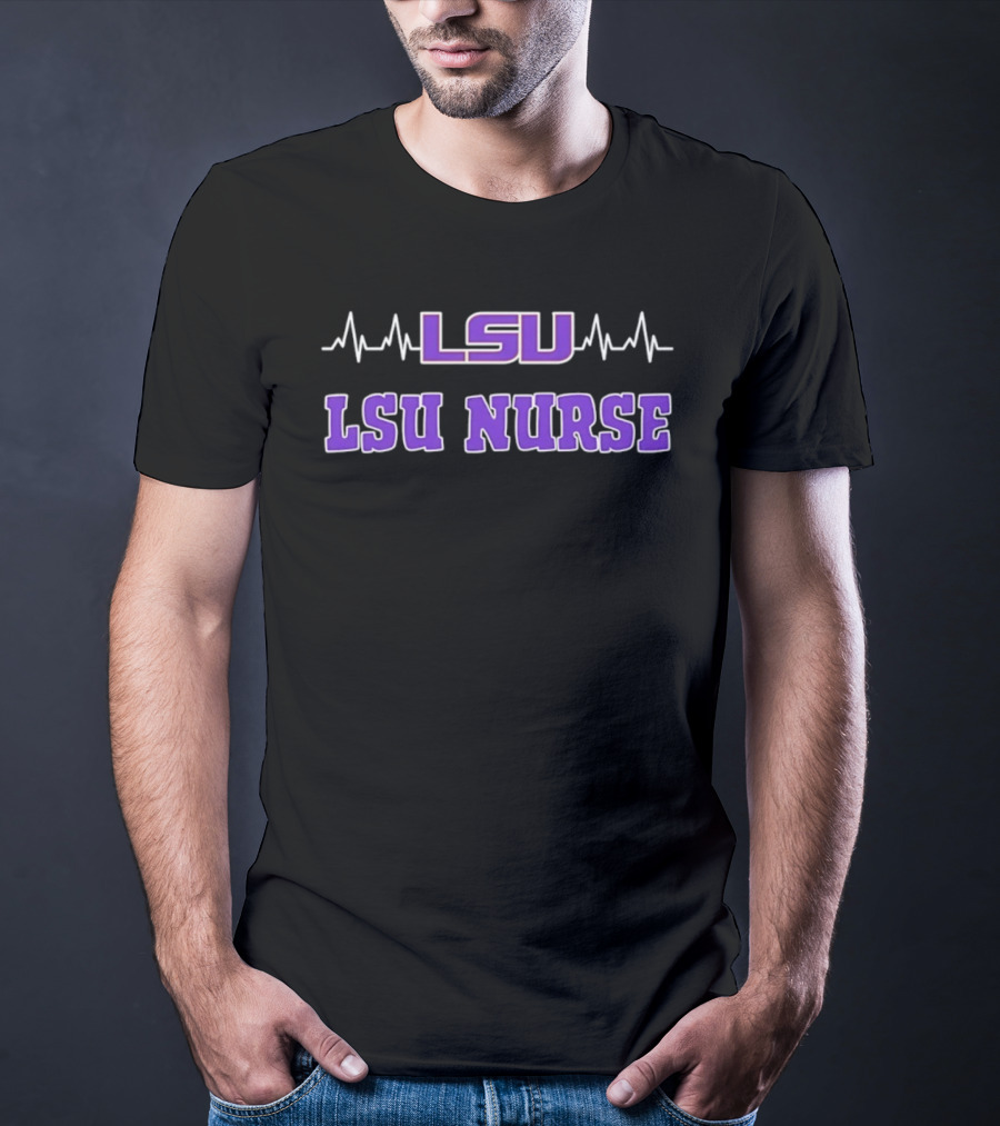 LSU Nurse Heartbeat Louisiana State University Tigers T-Shirt
