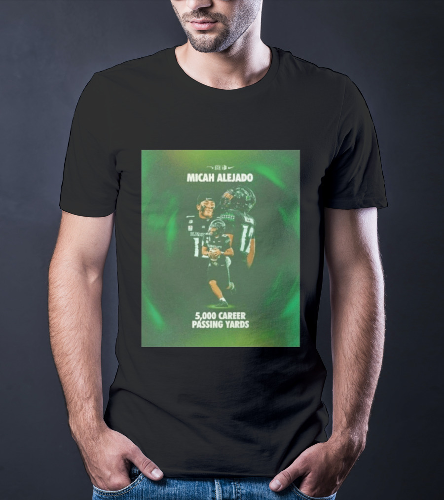 Micah Alejado 5000 Career Passing Yards Honolulu Football T-Shirt