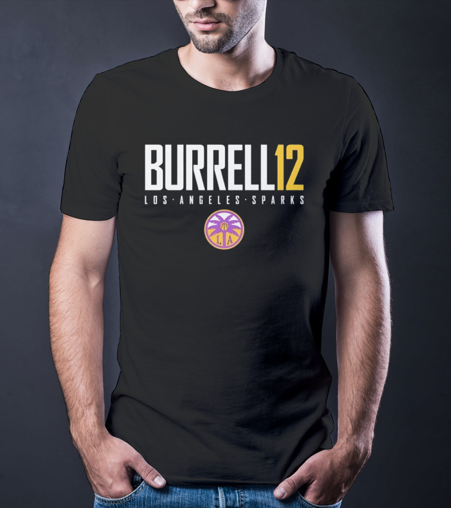 Burrell 12 Los Angeles Sparks WNBA Basketball T-Shirt