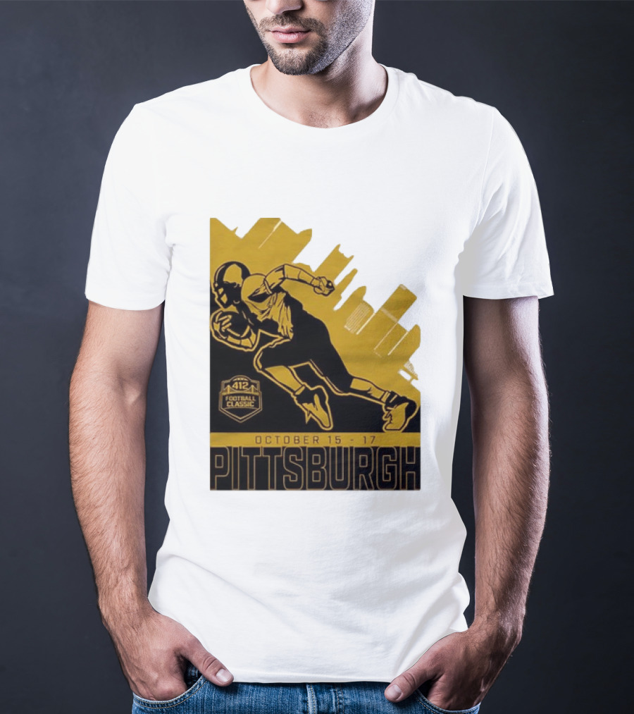 Pittsburgh 412 Football Classic October 15 17 Running Player T-Shirt