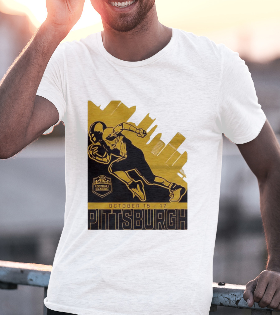 Pittsburgh 412 Football Classic October 15 17 Running Player T-Shirt