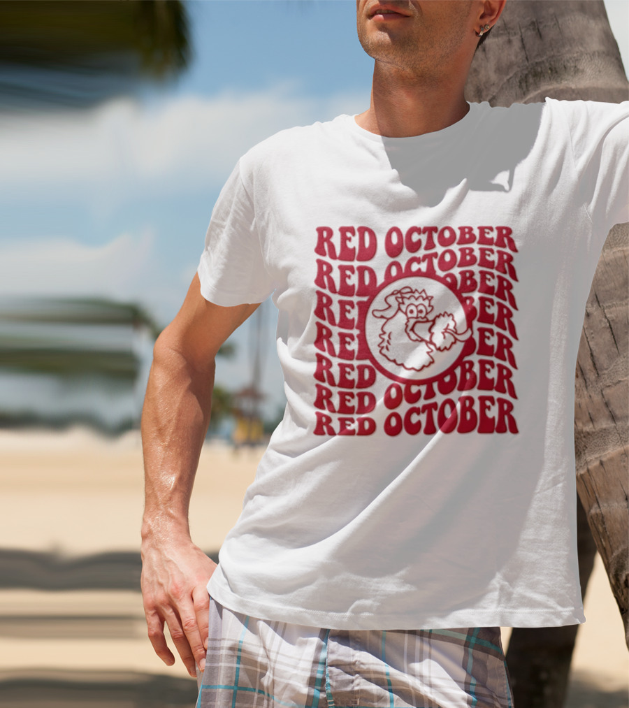 Philadelphia Phillies Red October 2023 Fan Gear With Phillie Phanatic T-Shirt