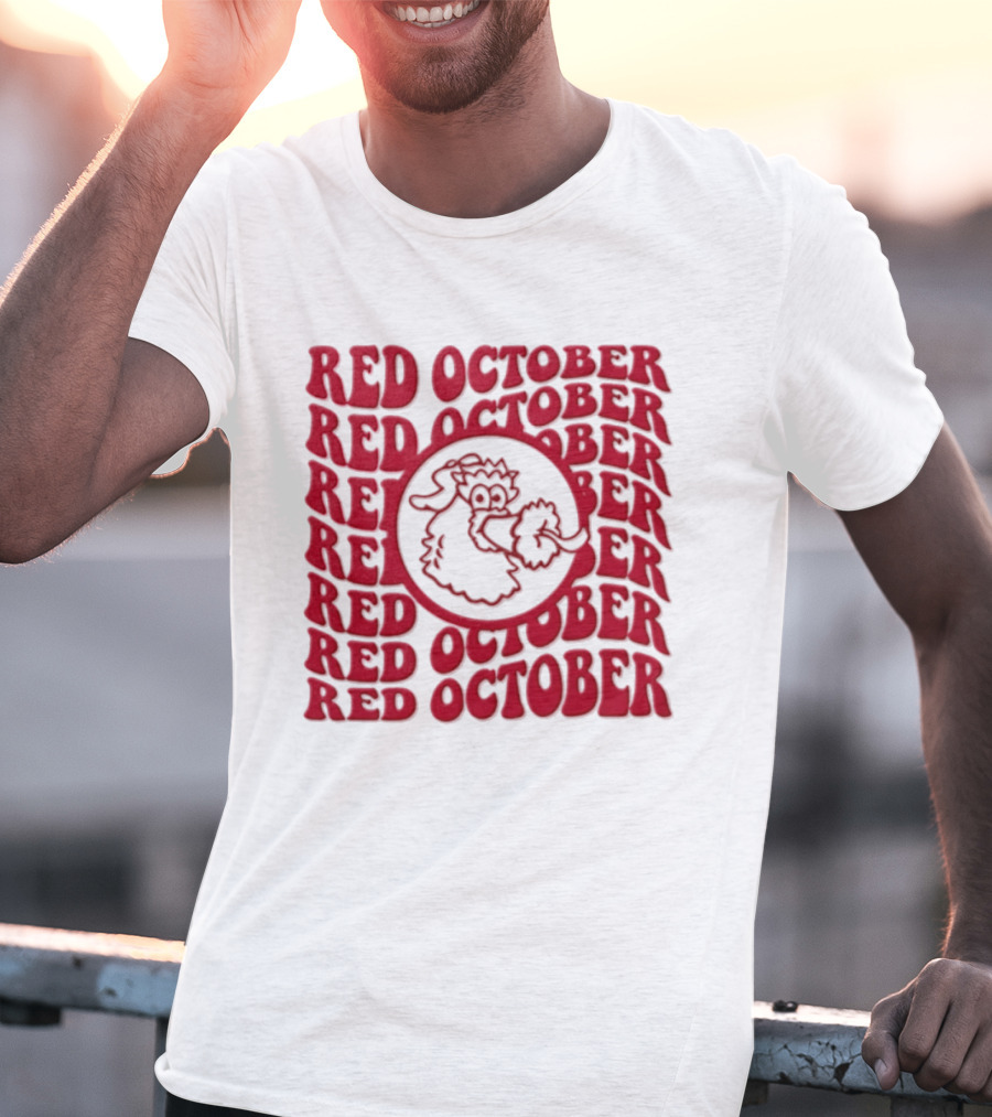 Philadelphia Phillies Red October 2023 Fan Gear With Phillie Phanatic T-Shirt