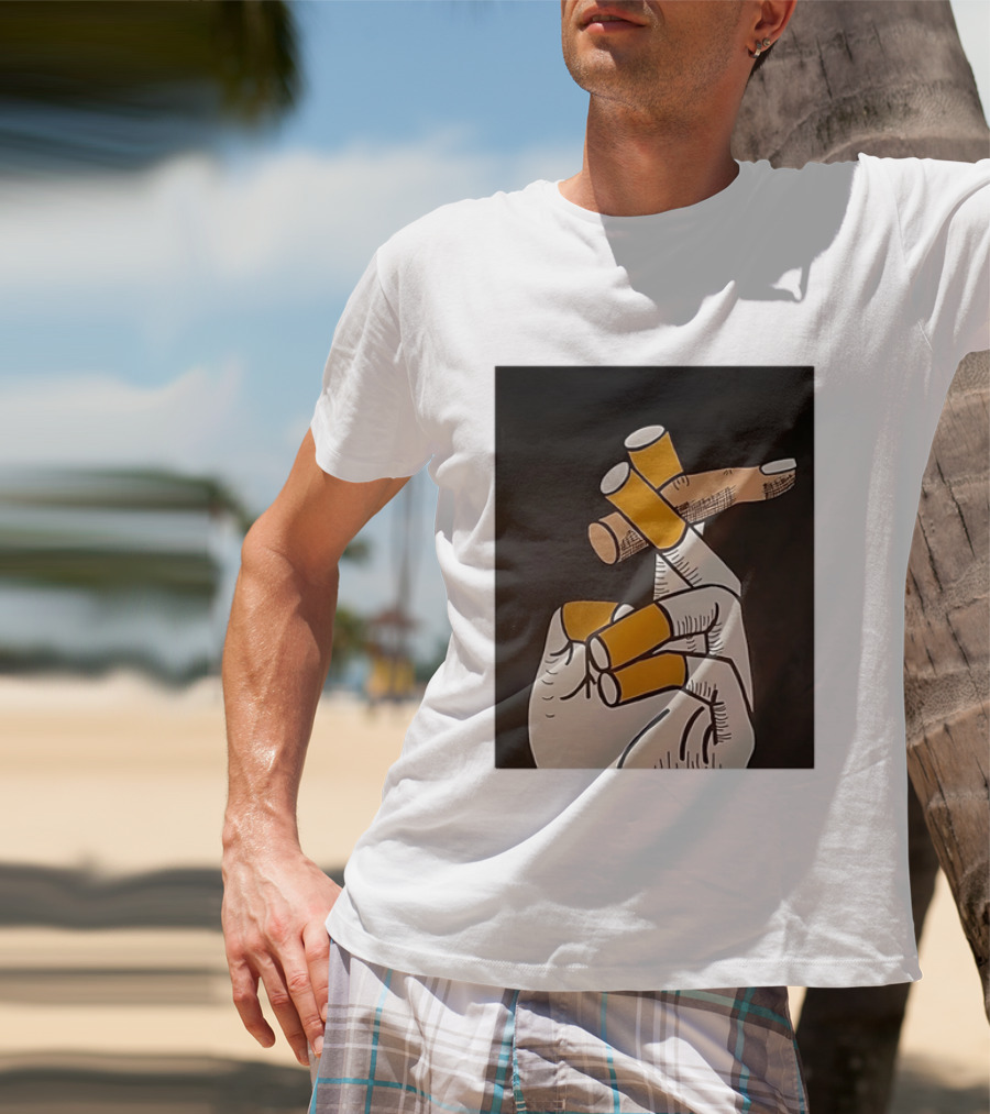 Hand With Cigarettes Smoker T-Shirt