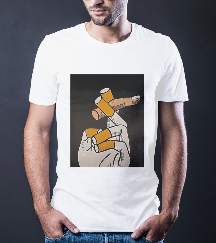 Hand With Cigarettes Smoker T-Shirt