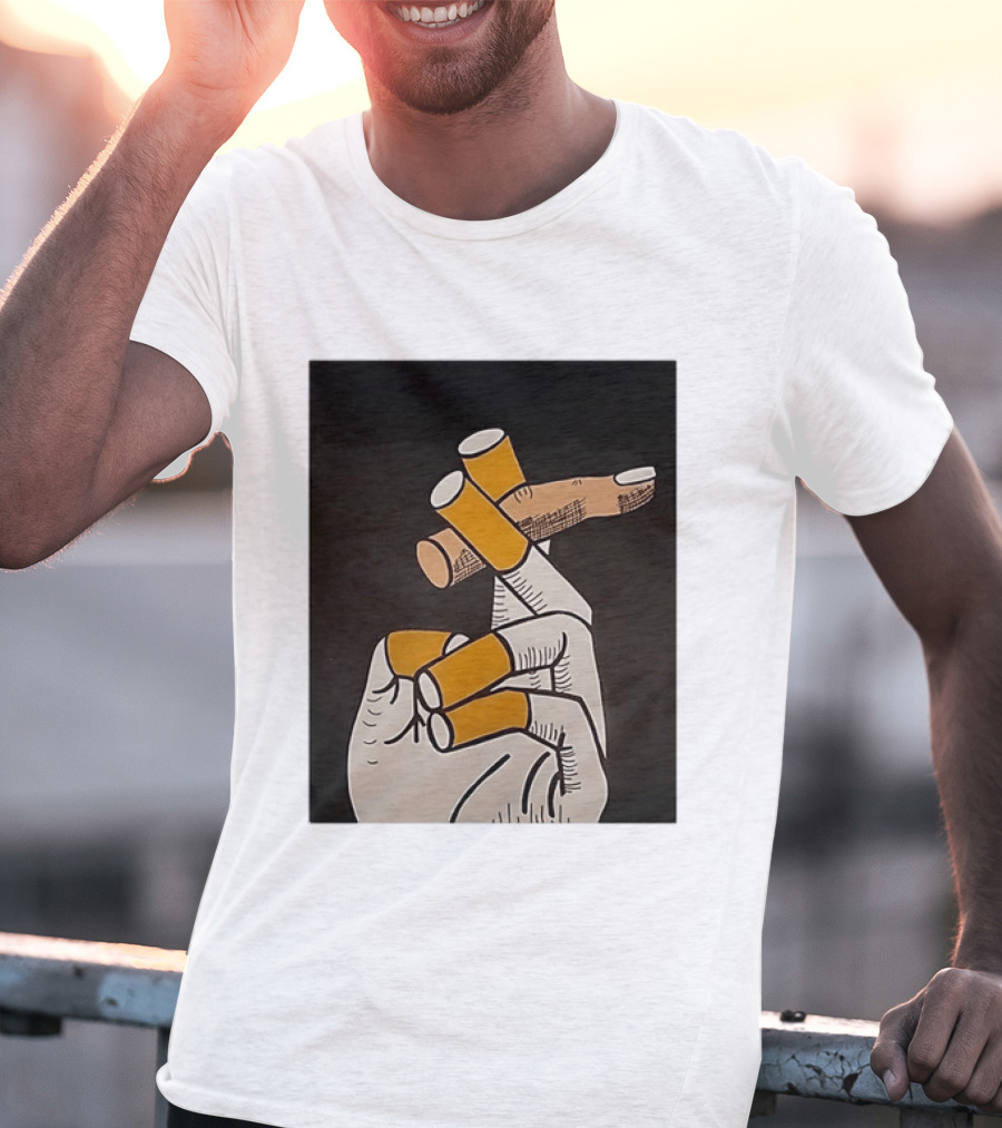Hand With Cigarettes Smoker T-Shirt