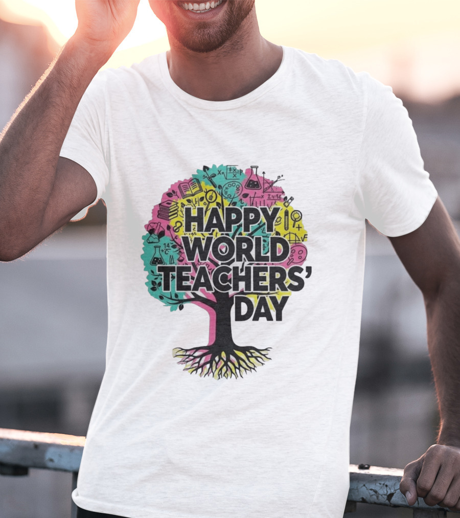Happy World Teachers' Day Educational Tree T-Shirt