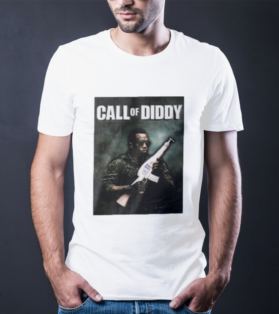 Call Of Diddy Sean Combs Parody Lotion Gun T-Shirt