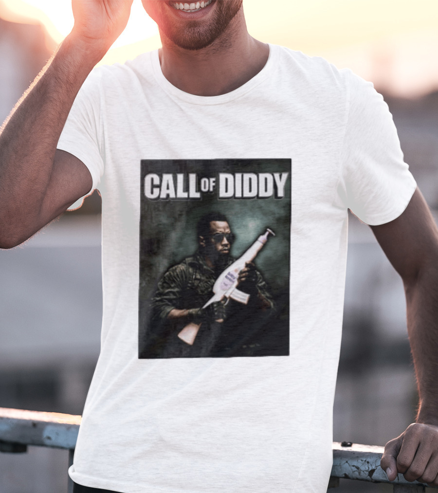 Call Of Diddy Sean Combs Parody Lotion Gun T-Shirt