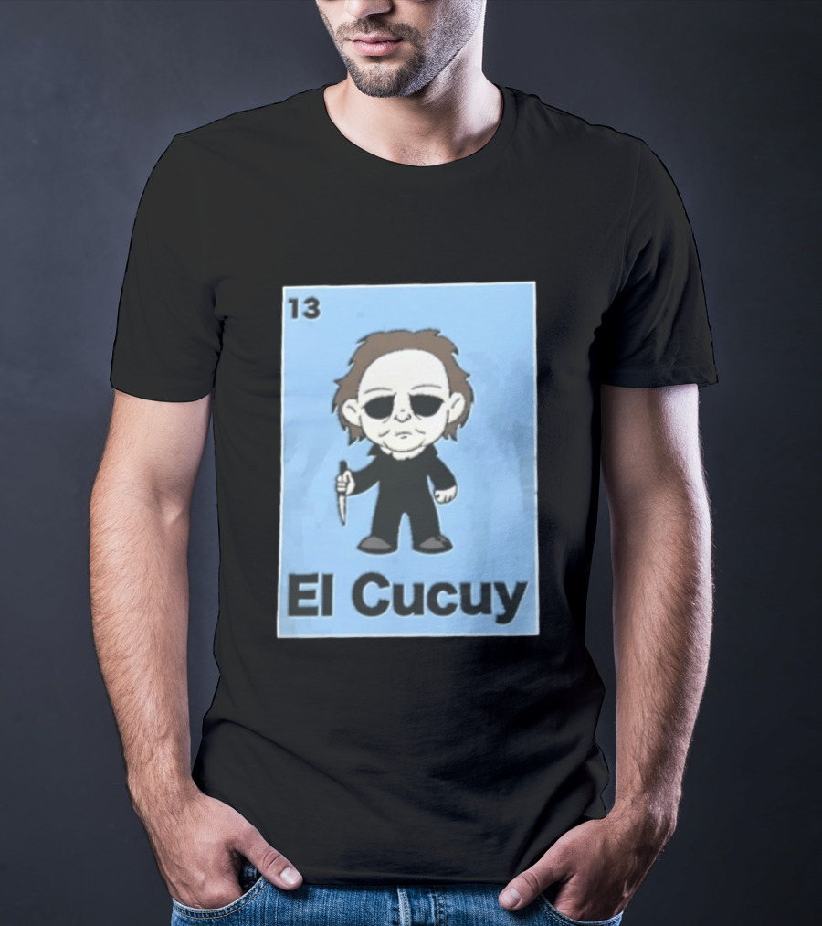 13 El Cucuy Michael Myers Chibi Holding Knife T-Shirt