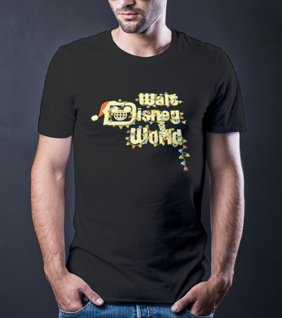Walt Disney World Christmas Santa Hat Lights T-Shirt