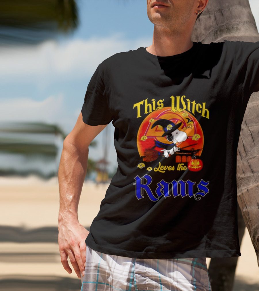 This Witch Loves The Los Angeles Rams Snoopy Halloween T-Shirt
