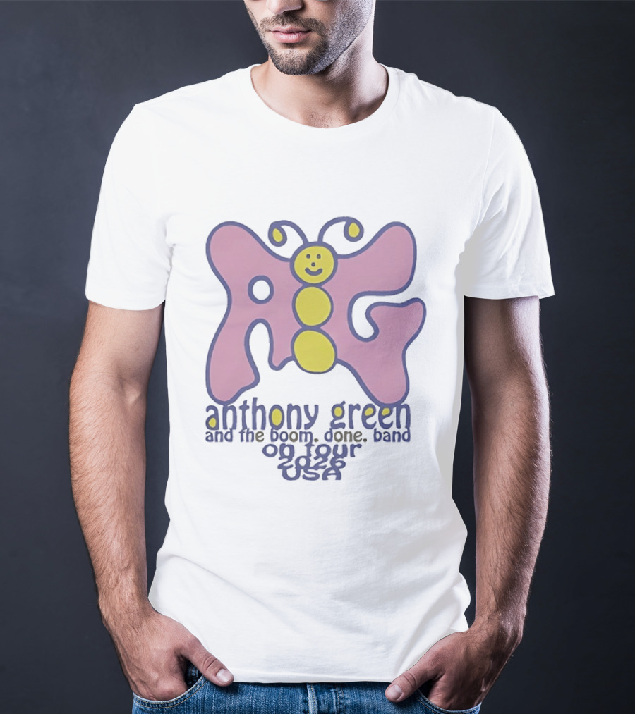 Anthony Green And The Boom Done Band On Tour 2026 Usa Butterfly T-Shirt