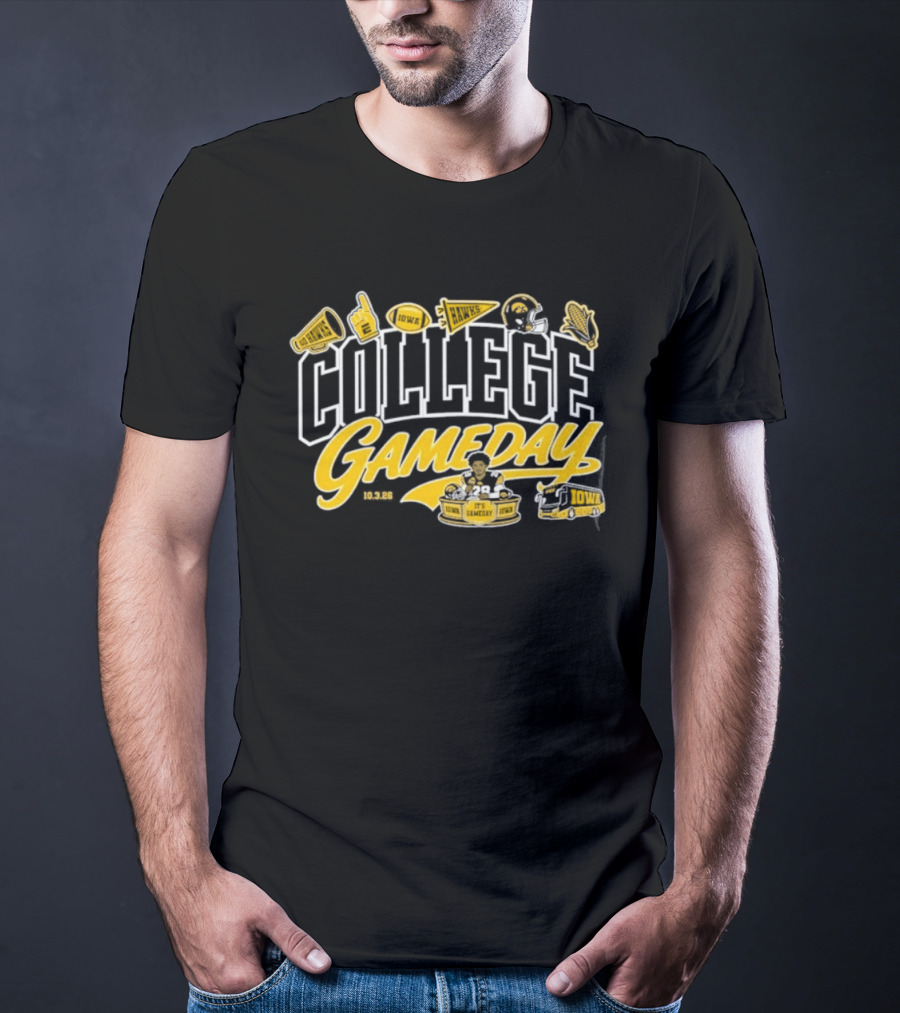 College Gameday Iowa Hawkeyes Football 10326 Player No 28 T-Shirt