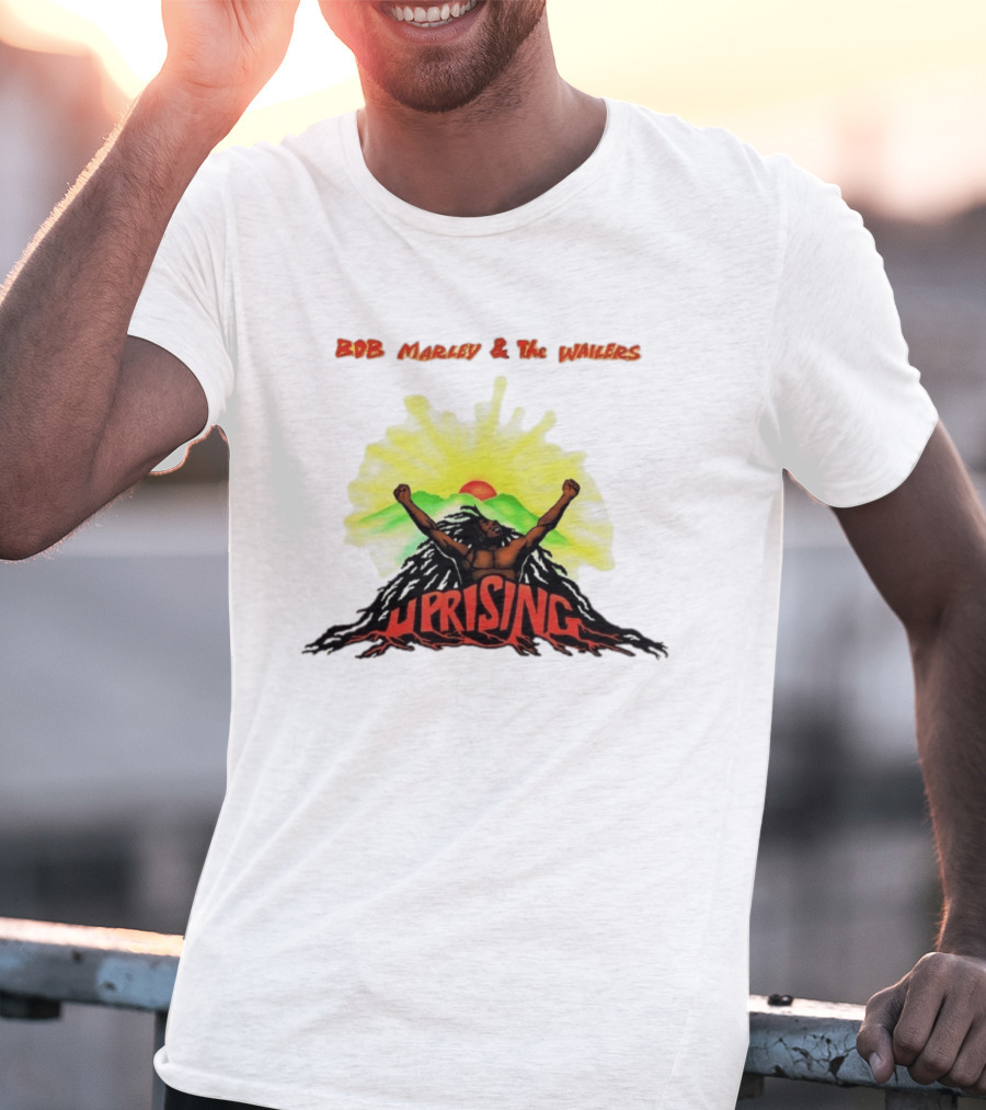 Bob Marley & The Wailers Uprising Reggae Sunburst Mountain T-Shirt