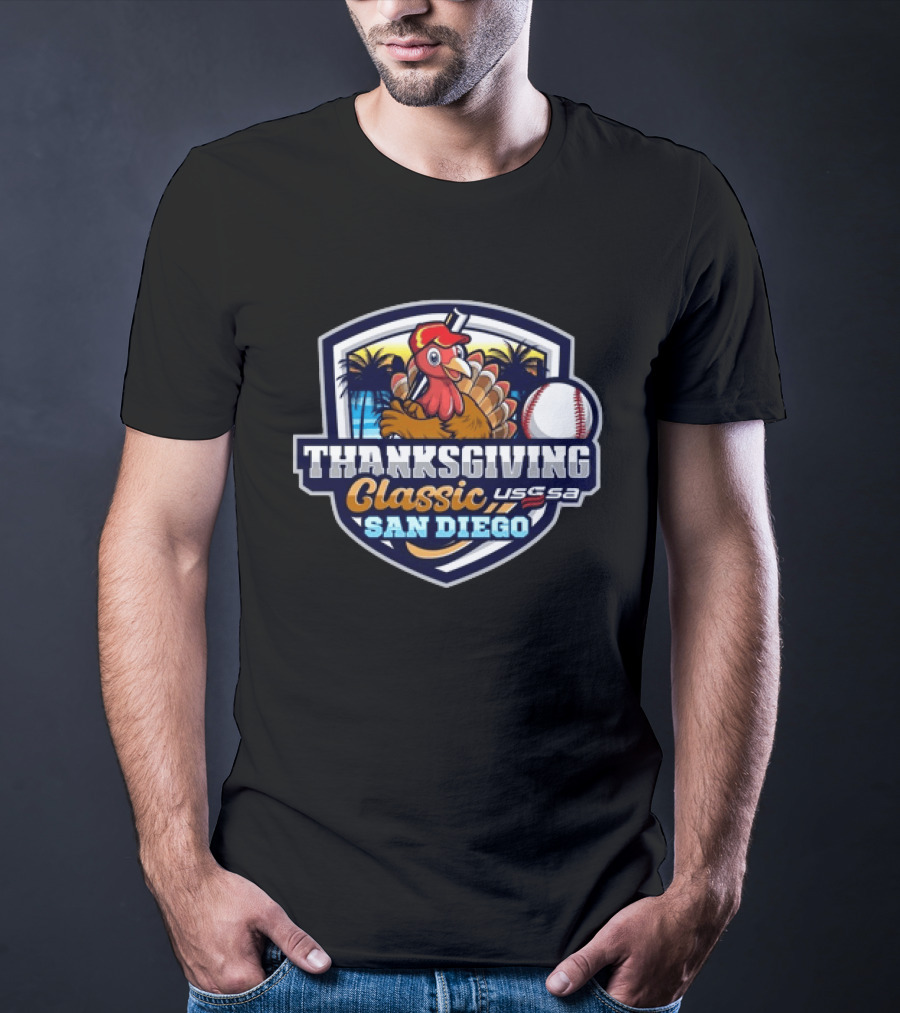 USSSA Thanksgiving Classic San Diego Turkey Baseball T-Shirt