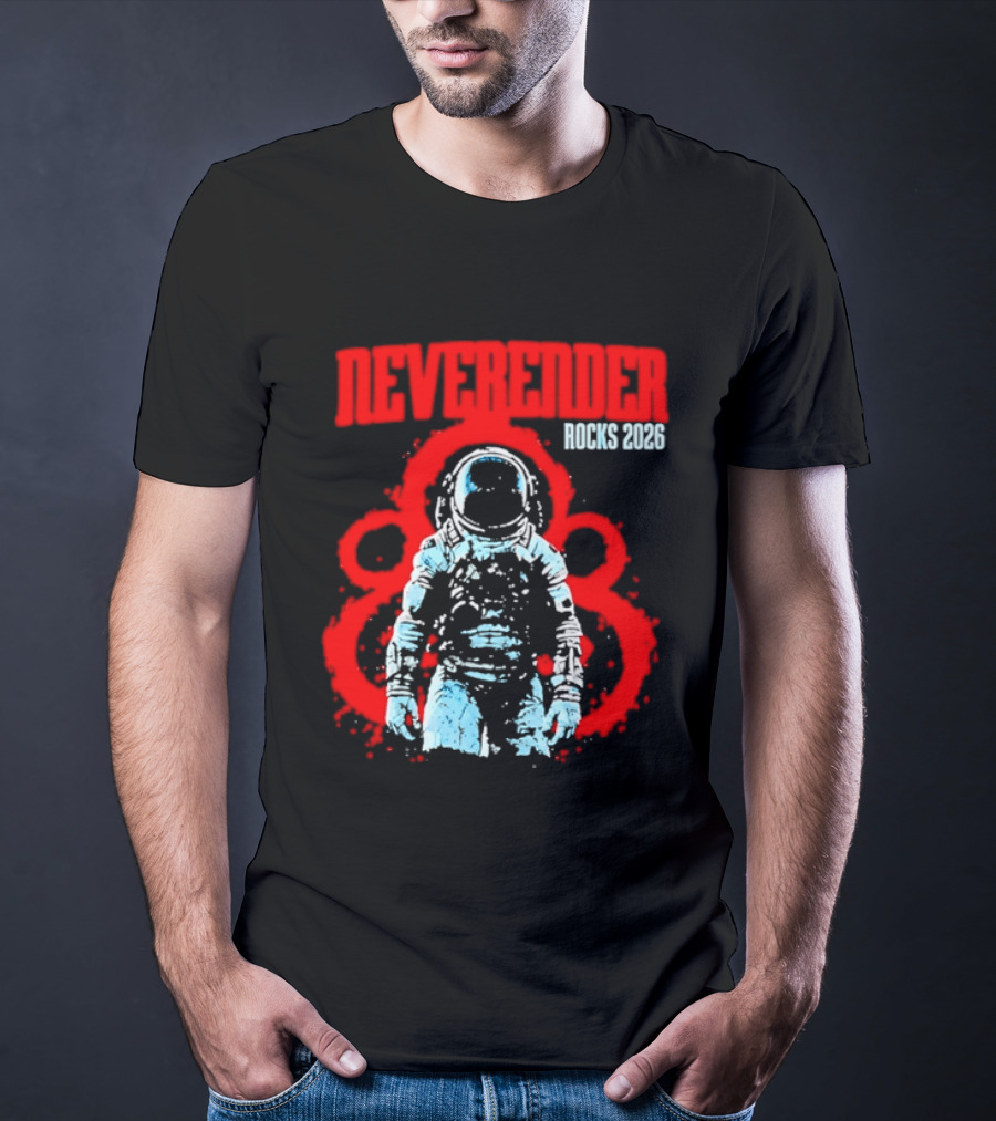 Neverender Rocks 2026 Astronaut Space Music Tour Splash T-Shirt
