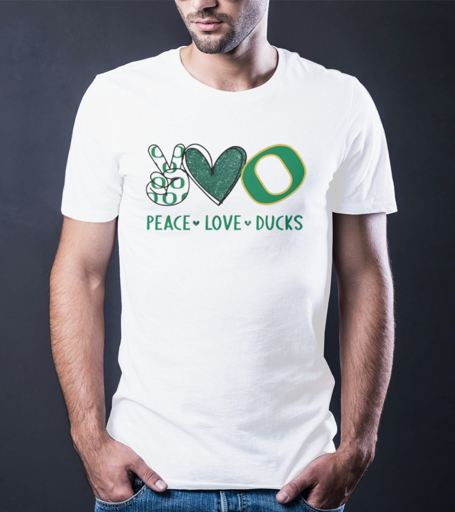 Peace Love Oregon Ducks T-Shirt