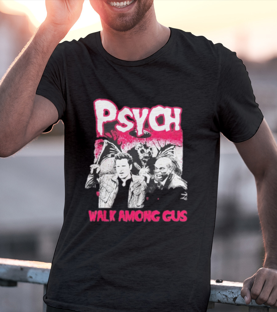 Psych Walk Among Gus Shawn Spencer Burton Guster Comic T-Shirt