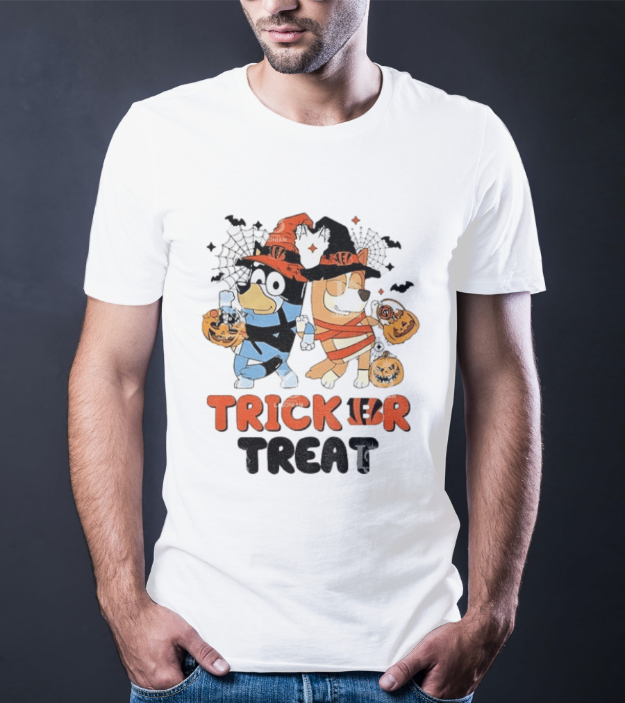Philadelphia Eagles Bluey Trick Or Treat Halloween Character Costumes T-Shirt