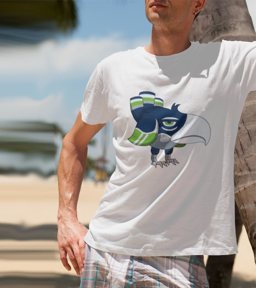 Seattle Seahawks Pokemon Crossover Bird Fan T-Shirt