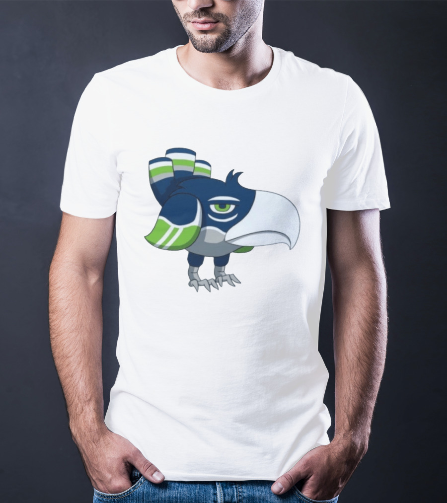 Seattle Seahawks Pokemon Crossover Bird Fan T-Shirt
