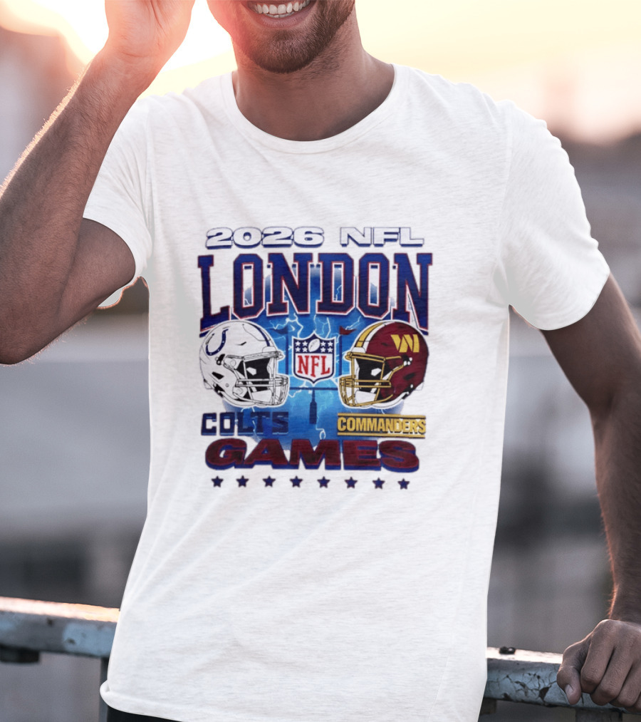 2026 NFL London Colts Commanders Games Helmets T-Shirt
