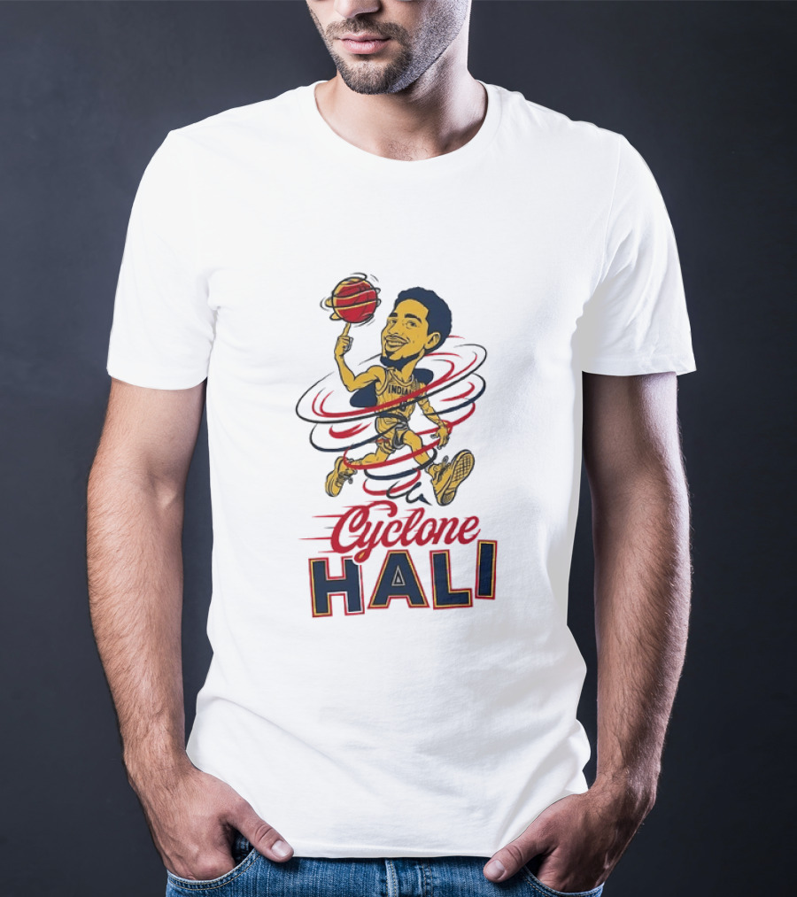 Tyrese Haliburton Cyclone Hali Indiana Pacers Number 0 NBA Basketball T-Shirt