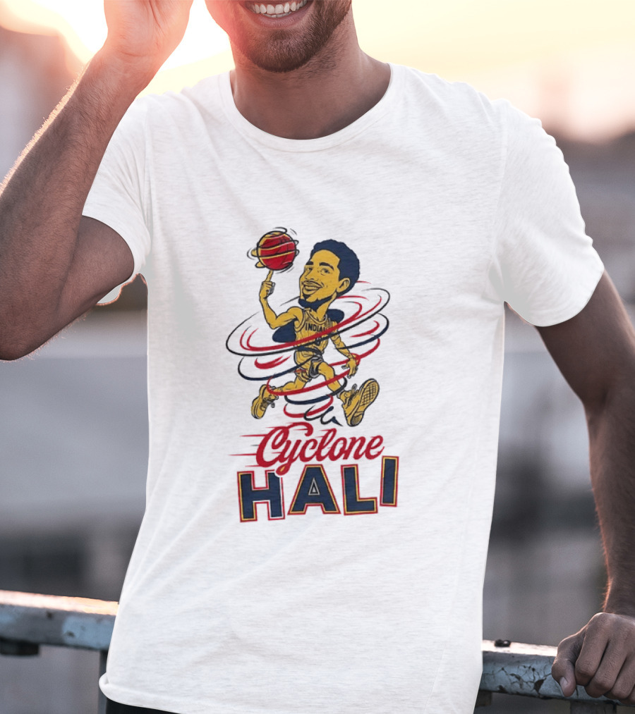Tyrese Haliburton Cyclone Hali Indiana Pacers Number 0 NBA Basketball T-Shirt