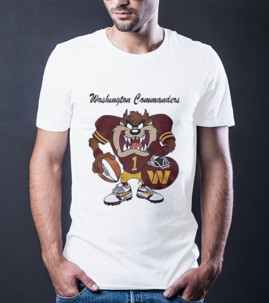 Washington Commanders Taz Looney Tunes Collaboration Football Fan Gear T-Shirt