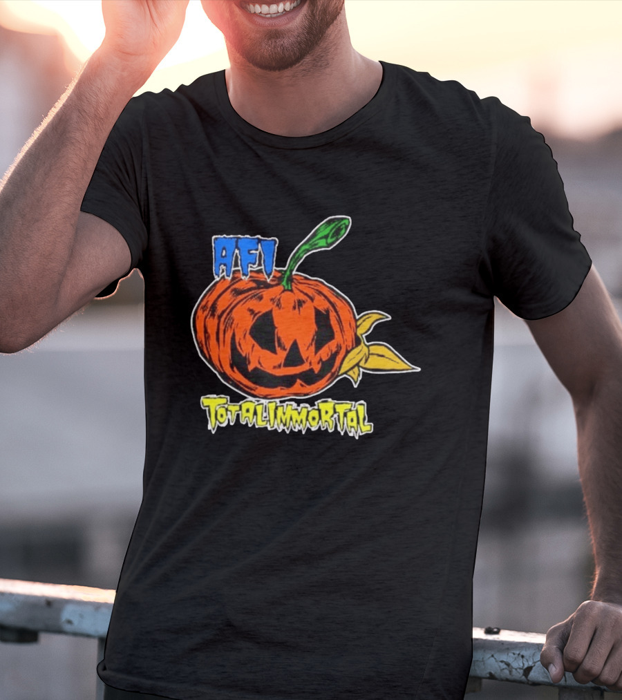 AFI Totalimmortal Halloween Pumpkin Punk Rock Band Merch T-Shirt