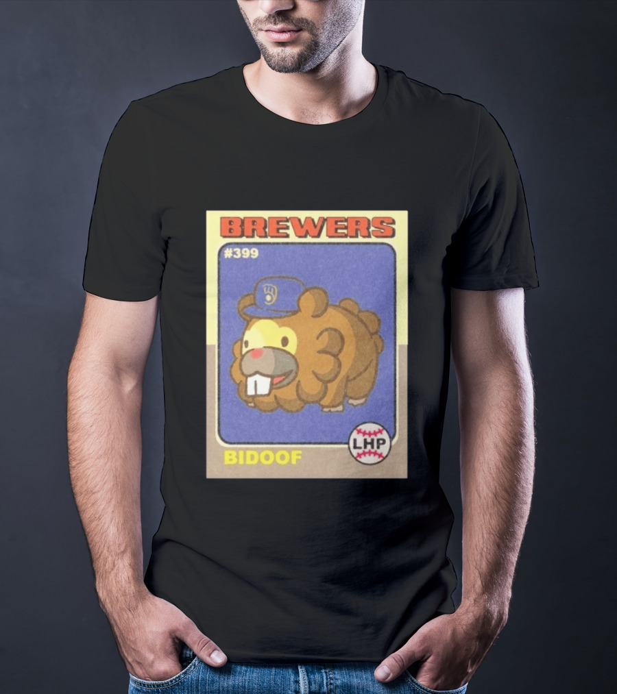 Brewers Bidoof Baseball Card #399 LHP T-Shirt