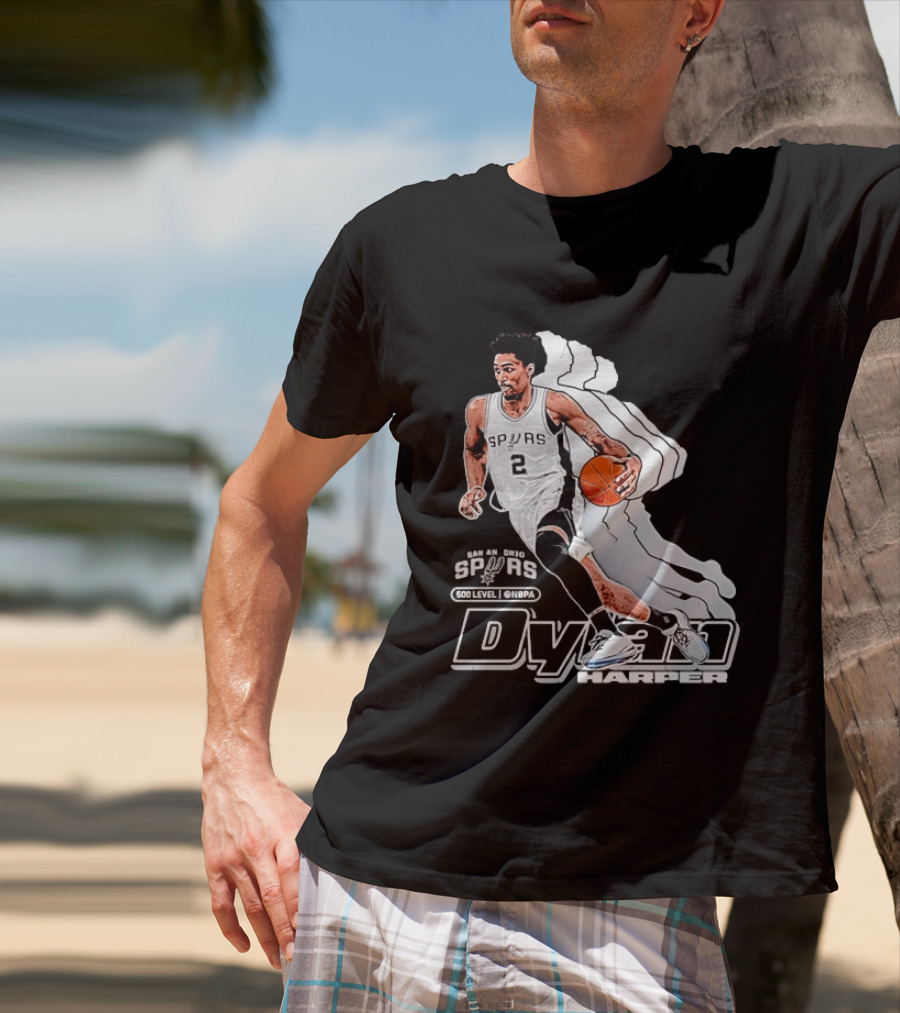 Dylan Harper Number 2 San Antonio Spurs NBA 500 Level @NBPA T-Shirt