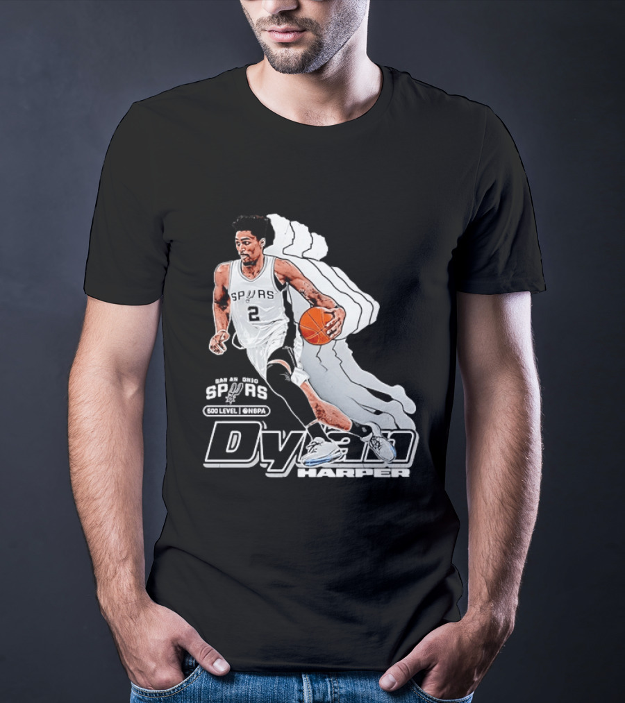 Dylan Harper Number 2 San Antonio Spurs NBA 500 Level @NBPA T-Shirt