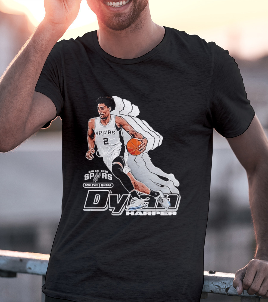 Dylan Harper Number 2 San Antonio Spurs NBA 500 Level @NBPA T-Shirt