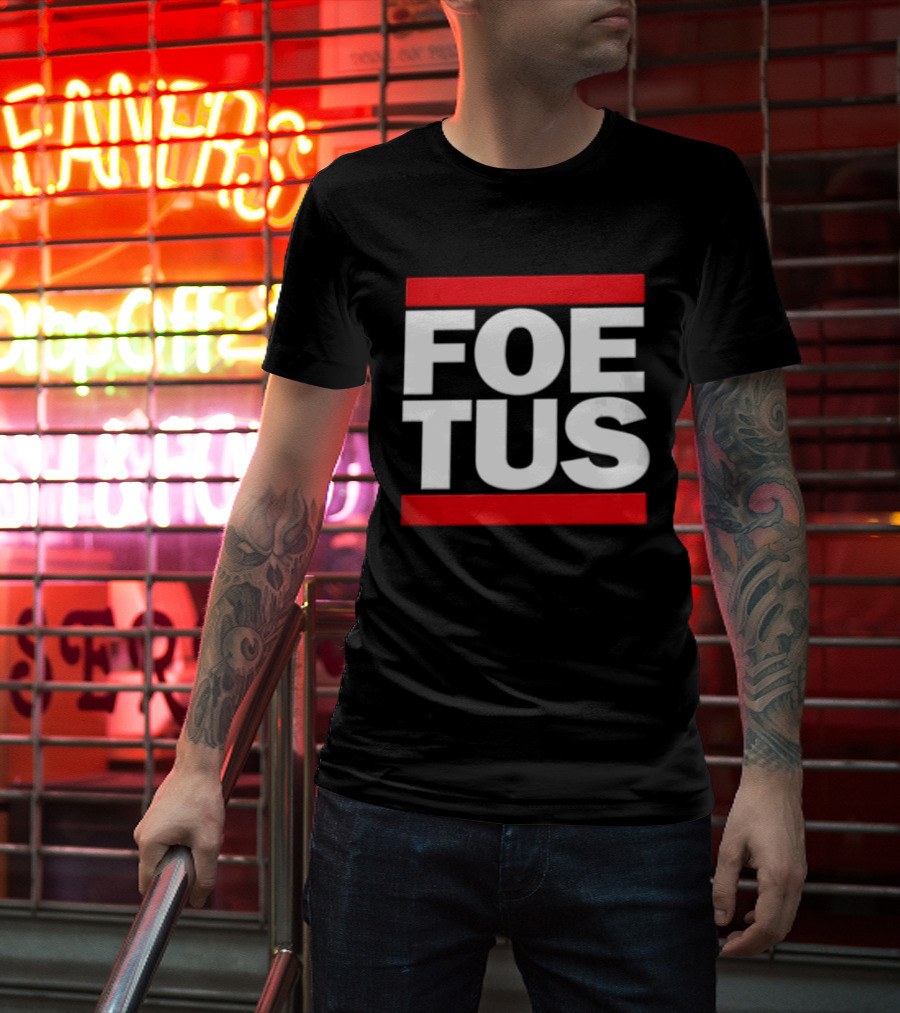 Foetus White Letters With Red Bars T-Shirt