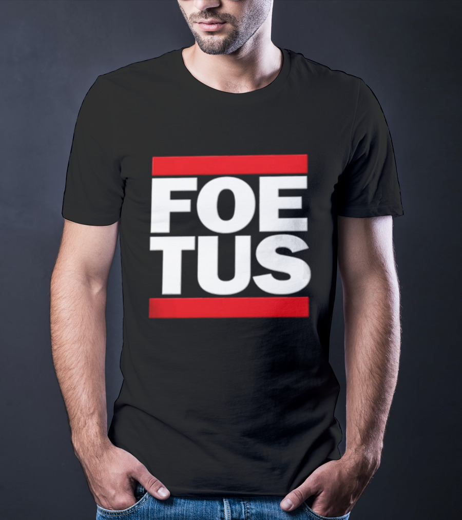 Foetus White Letters With Red Bars T-Shirt